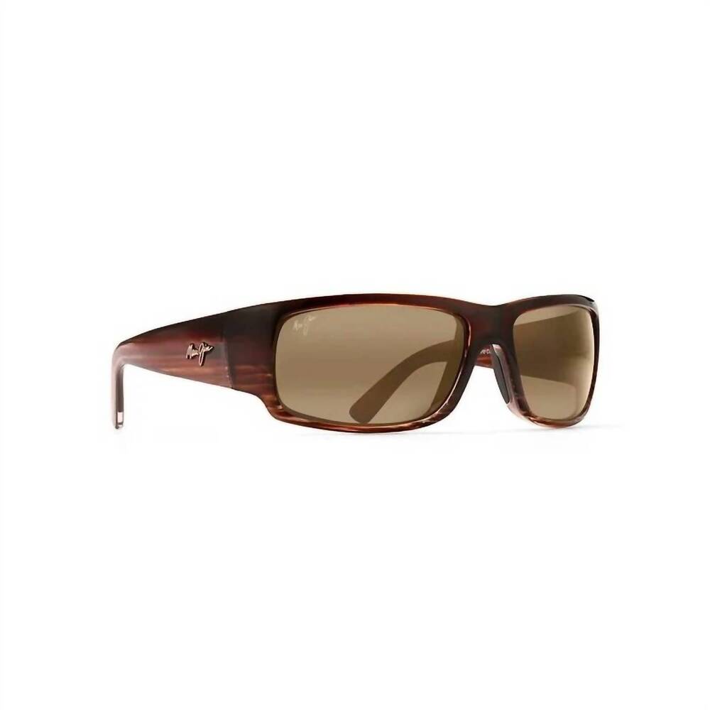 NEW MAUI JIM unisex world cup polarized sunglasses in chocolate stripe fade hcl